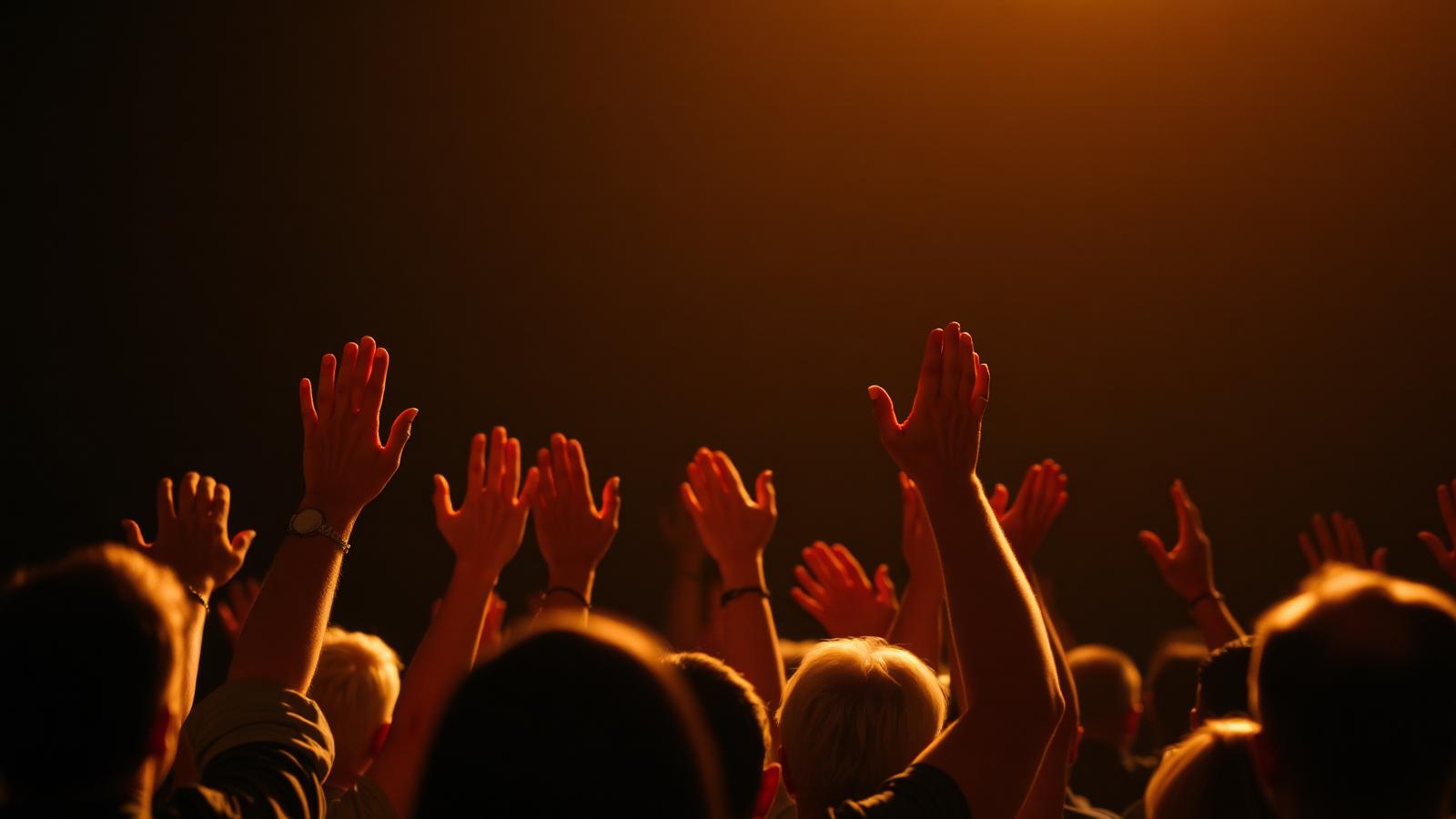 Hands raised in worship